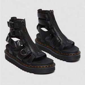 Dr Martens Olson Zipped Leather Strap Sandals